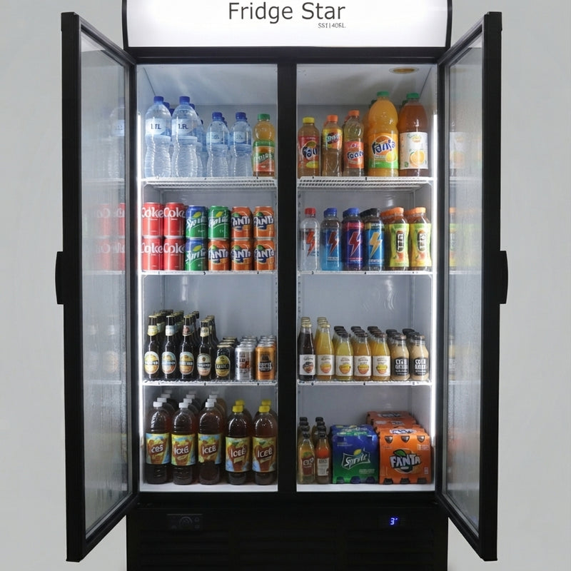Fridge Star ES1140SL 748L Double Sliding Glass Door Beverage Cooler