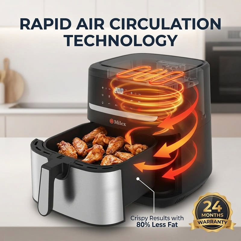 Milex 10L Digital Air Fryer – 1800W