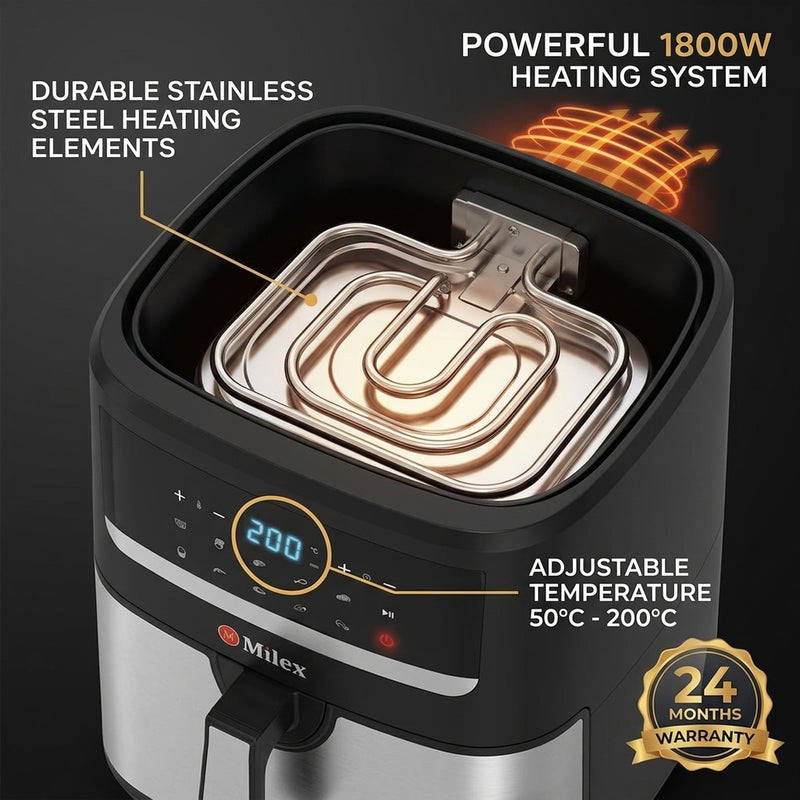 Milex 10L Digital Air Fryer – 1800W