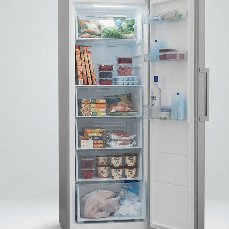 Beko 60cm Upright Freezer B5RMFNE314X | 286L | No Frost | ProSmart Inverter | Pearl Steel