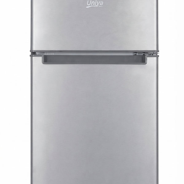 Univa UT115M 85L Top Freezer Mini Bar Fridge | Metallic | A+ Energy Rating