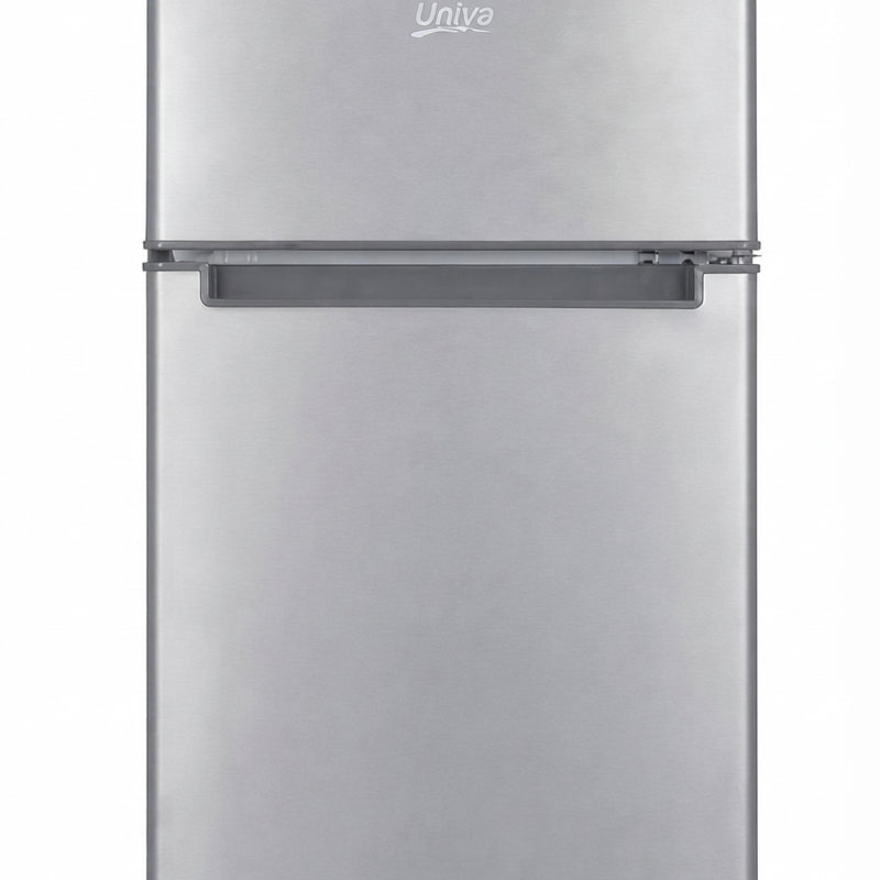 Univa UT115M 85L Top Freezer Mini Bar Fridge | Metallic | A+ Energy Rating