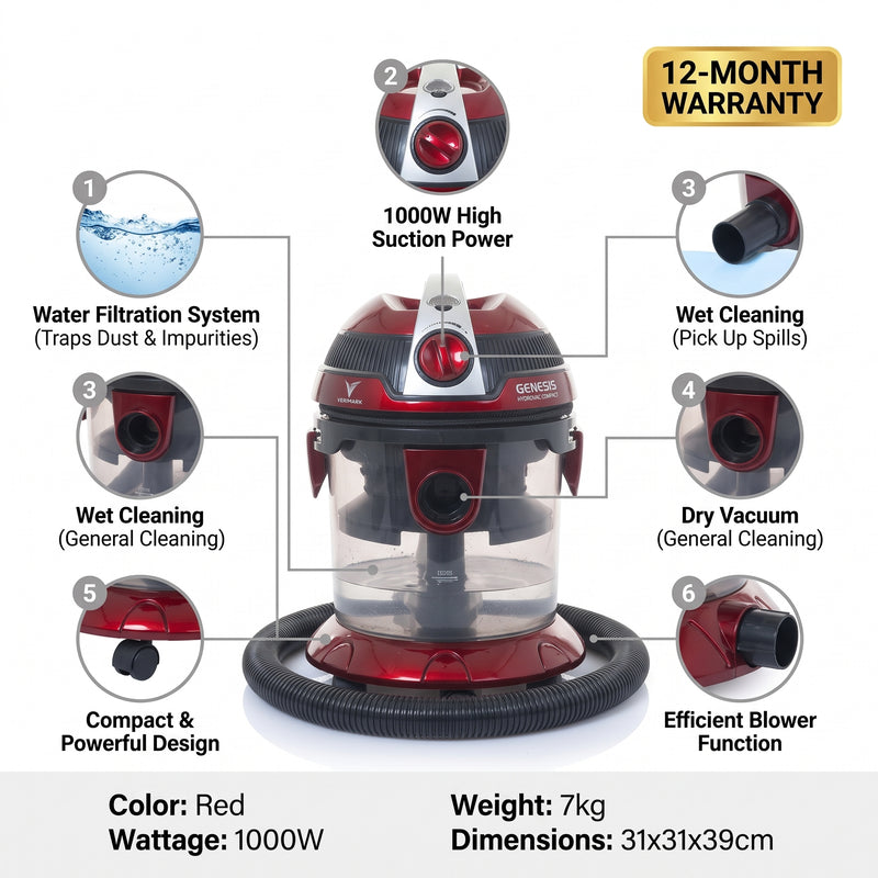 Genesis Hydrovac Compact Water Filtration Vacuum