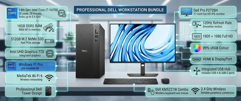Dell Pro Work Bundle i7-14700 16GB 512GB SSD 27