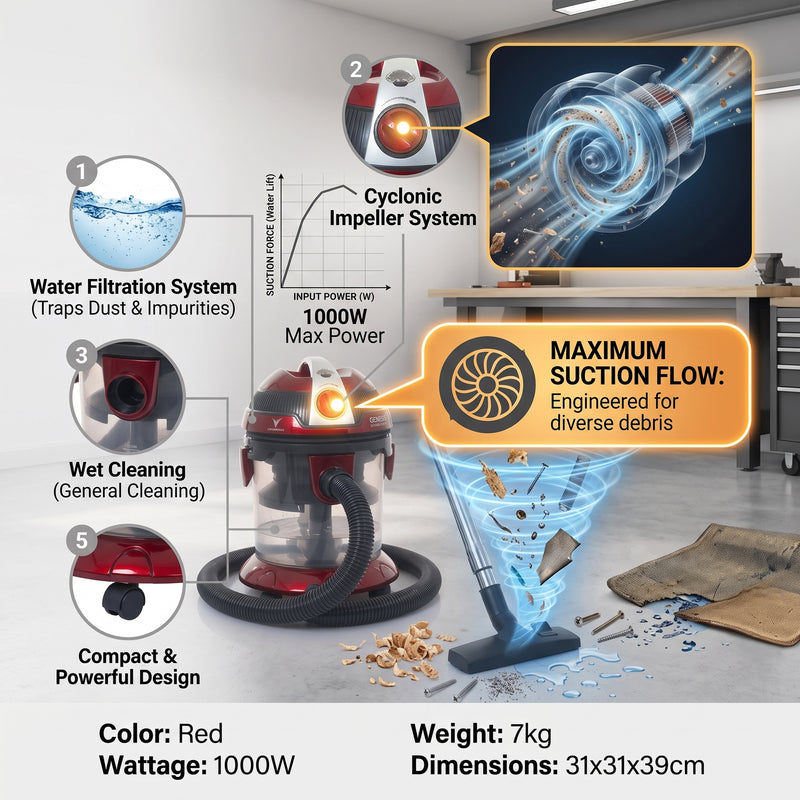 Genesis Hydrovac Compact Water Filtration Vacuum