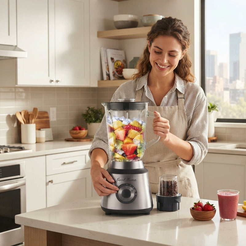 Good Mama GES-B8 2-in-1 Blender & Dry Grinder – Multi-Purpose Kitchen Appliance