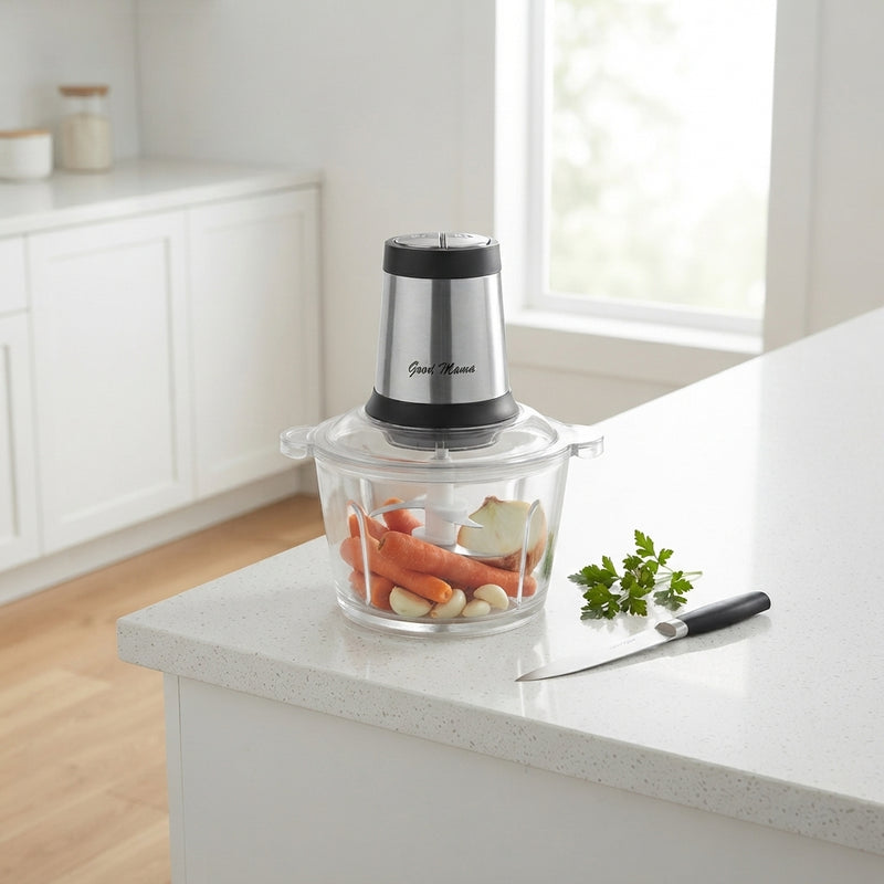 Good Mama GES-C1 Food Chopper & Meat Grinder 400W 2.5L Transparent Bowl