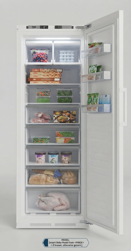 Beko 54cm Integrated Upright Freezer BFNA247E30FN | 220L | No Frost | White