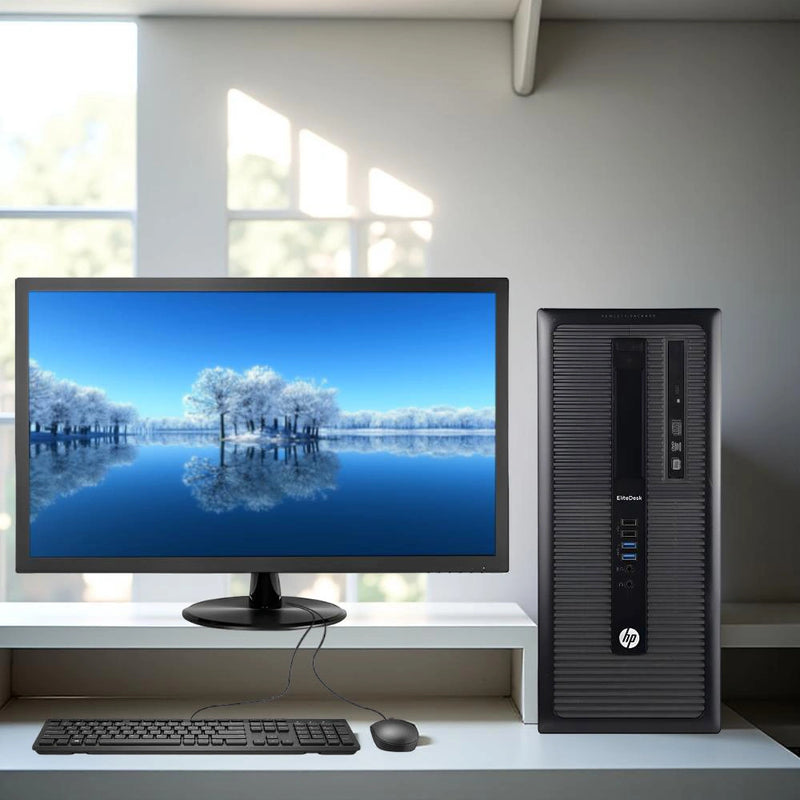 Certified Refurbished HP EliteDesk 800 G1 Tower – Intel Core i7 4th Gen | 16GB RAM | 512GB SSD | 22″ Monitor Fullset