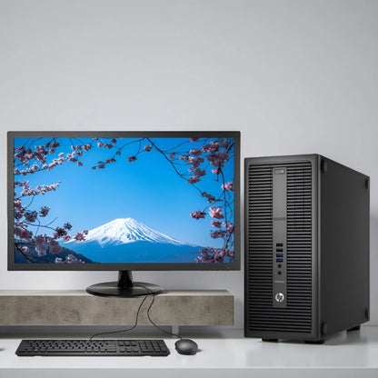 Certified Refurbished HP EliteDesk 800 G2 Tower – Intel Core i7 6th Gen | 16GB RAM | 512GB SSD | 22″ Monitor Full Set