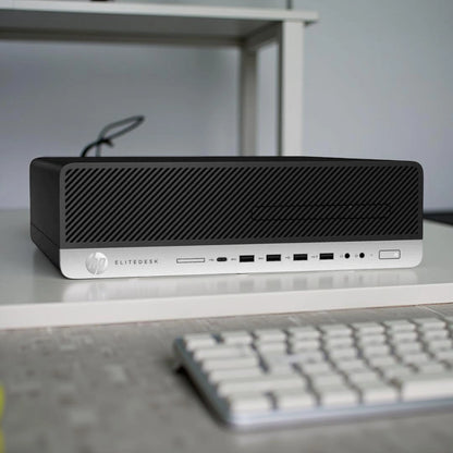 Certified Refurbished HP EliteDesk 800 G4 SFF – Intel Core i5 8th Gen | 8GB RAM | 256GB SSD | 22″ Monitor Fullset