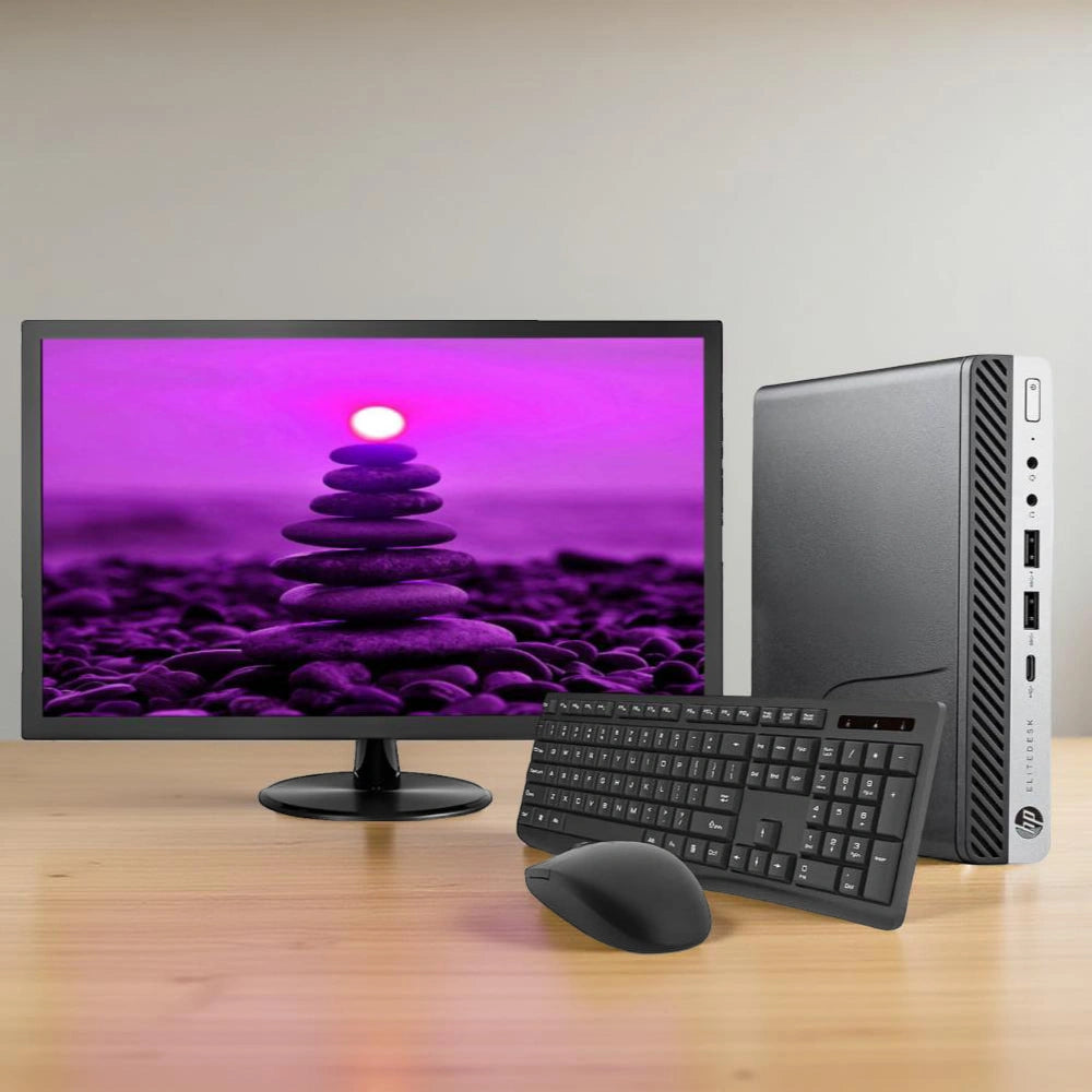 Certified Refurbished HP ProDesk 800 G5 Mini – Intel Core i5 9th Gen | 16GB RAM | 512GB SSD | 22″ Monitor Fullset