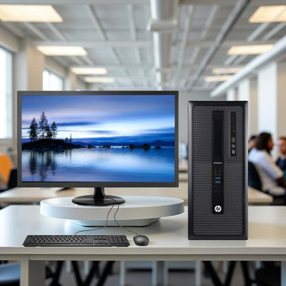 Certified Refurbished HP EliteDesk 800 G1 Tower – Intel Core i7 4th Gen | 8GB RAM | 256GB SSD | 22″ Monitor Fullset