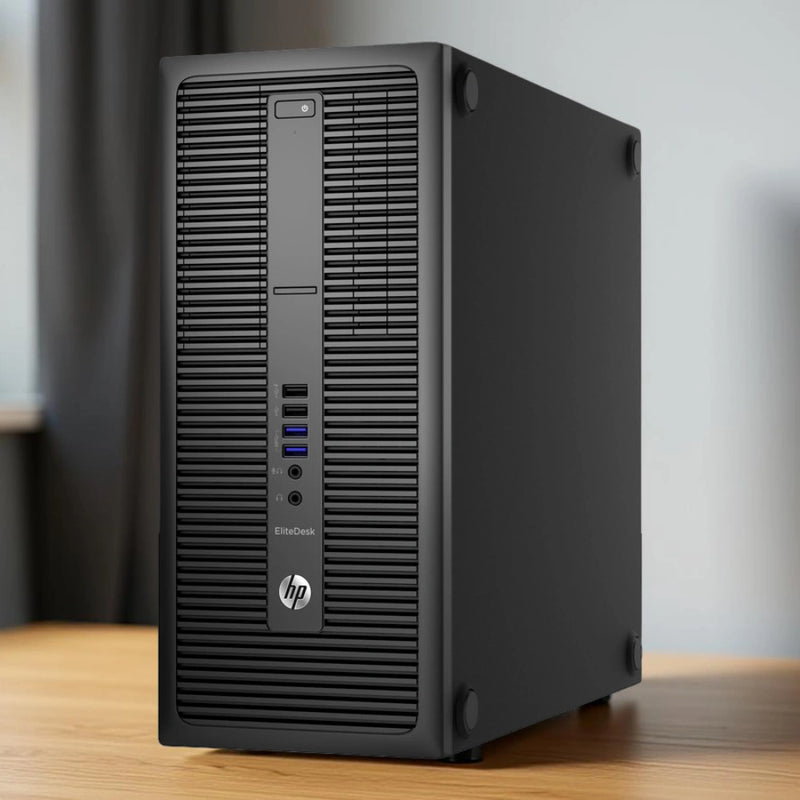 Certified Refurbished HP EliteDesk 800 G2 Tower – Intel Core i7 6th Gen | 8GB RAM | 256GB SSD | 22″ Monitor Fullset