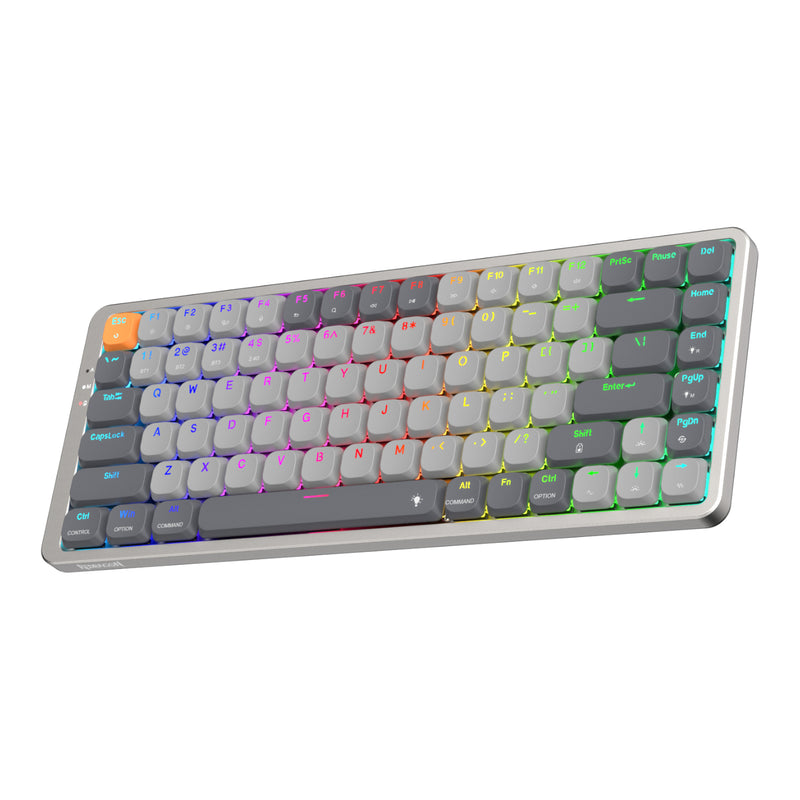 Redragon K652 Pro Azure 75% Low-Profile RGB Wireless Mechanical Gaming Keyboard