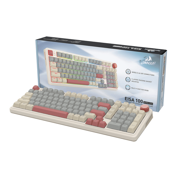 Redragon K768 Eisa 100 Retro RGB Wireless Mechanical Gaming Keyboard