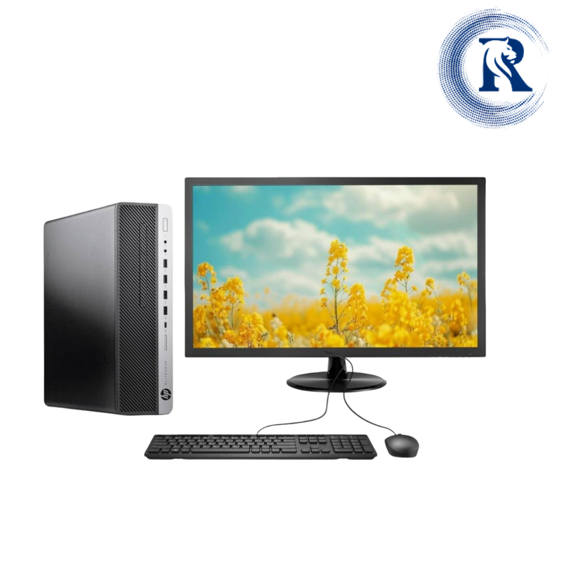 Certified Refurbished HP EliteDesk 800 G4 SFF – Intel Core i5 8th Gen | 8GB RAM | 256GB SSD | 22″ Monitor Full Set