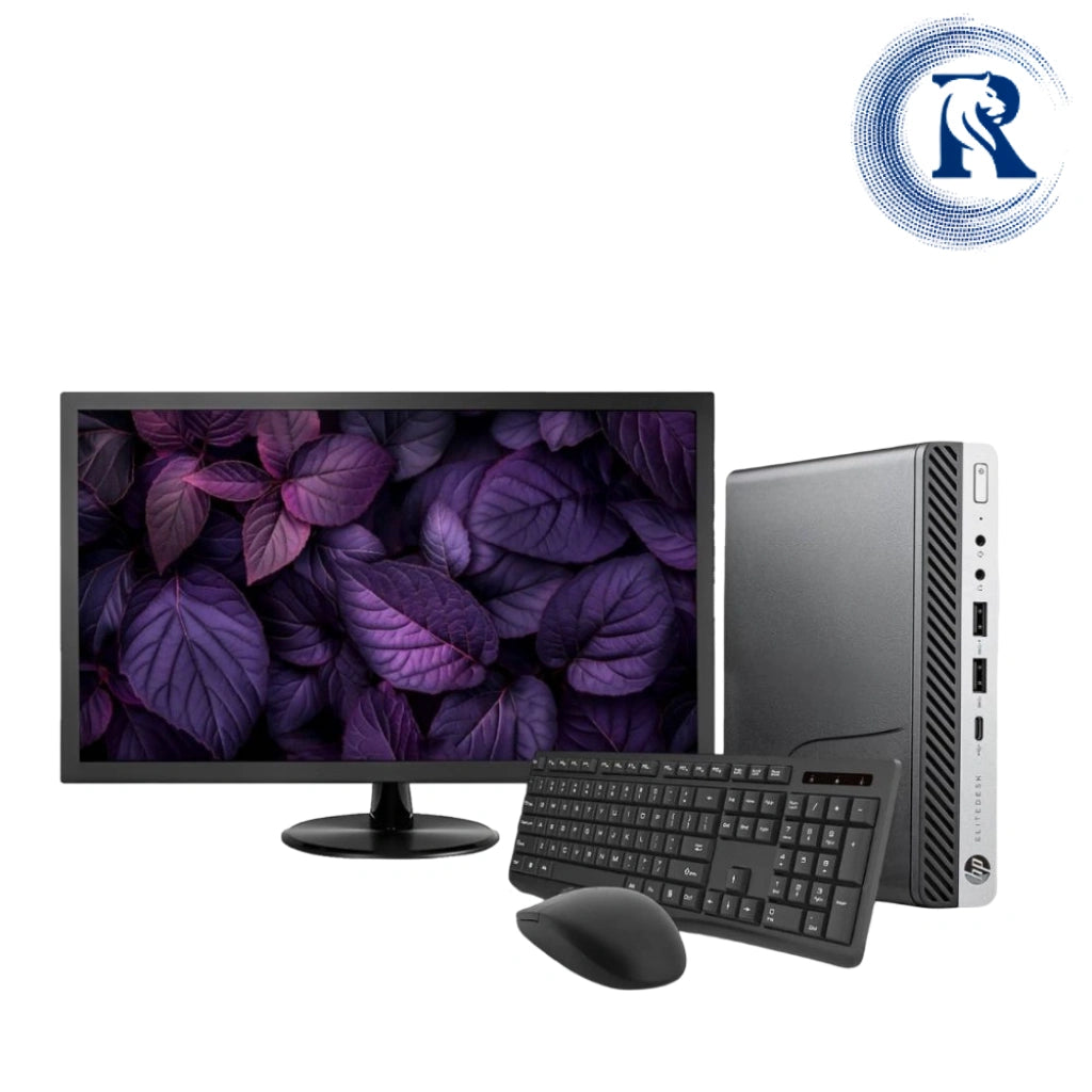 Certified Refurbished HP ProDesk 800 G5 Mini – Intel Core i5 9th Gen | 8GB RAM | 256GB SSD | 22″ Monitor Full Set