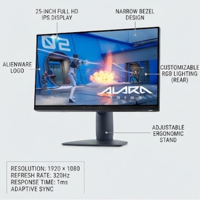 DELL ALIENWARE AW2525HM - 25 320HZ GAMING MONITOR