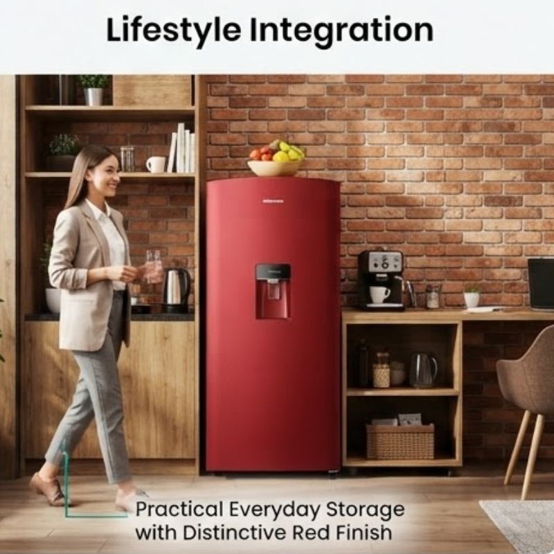 Hisense H235RRE-WD 177L Red Single Door Refrigerator