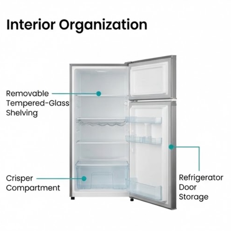 Hisense H225TTS 154L Double Door Top Freezer Refrigerator