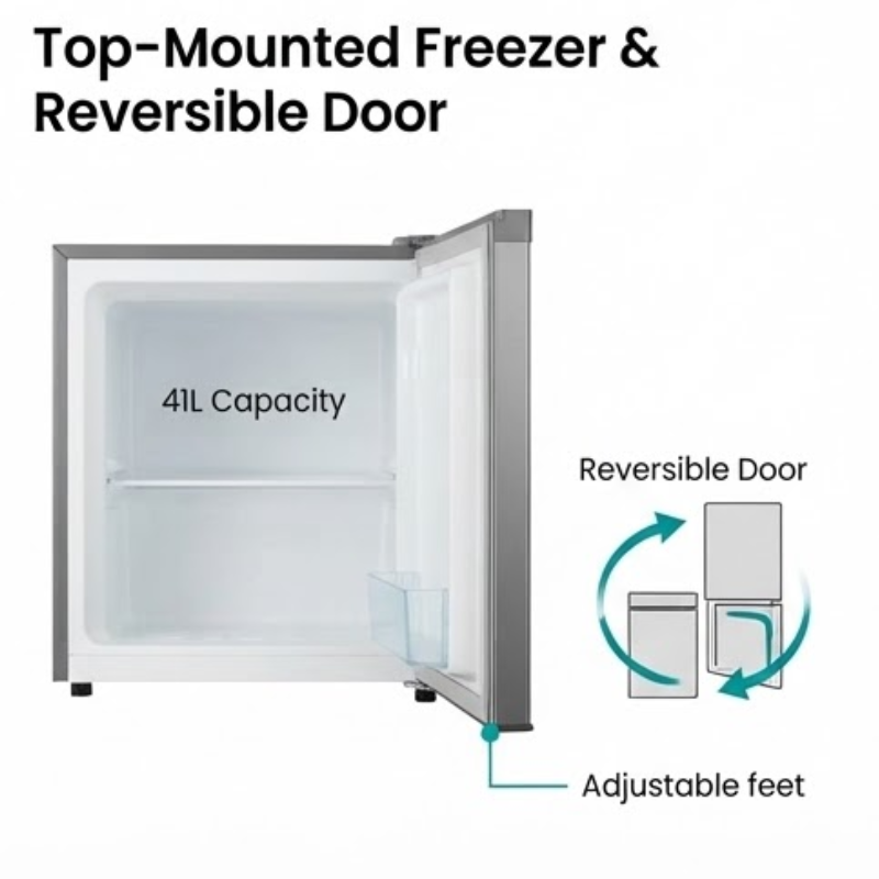 Hisense H225TTS 154L Double Door Top Freezer Refrigerator