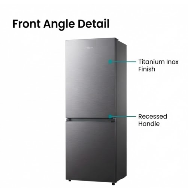 Hisense H310BIT 223L Combi Refrigerator – Titanium Inox