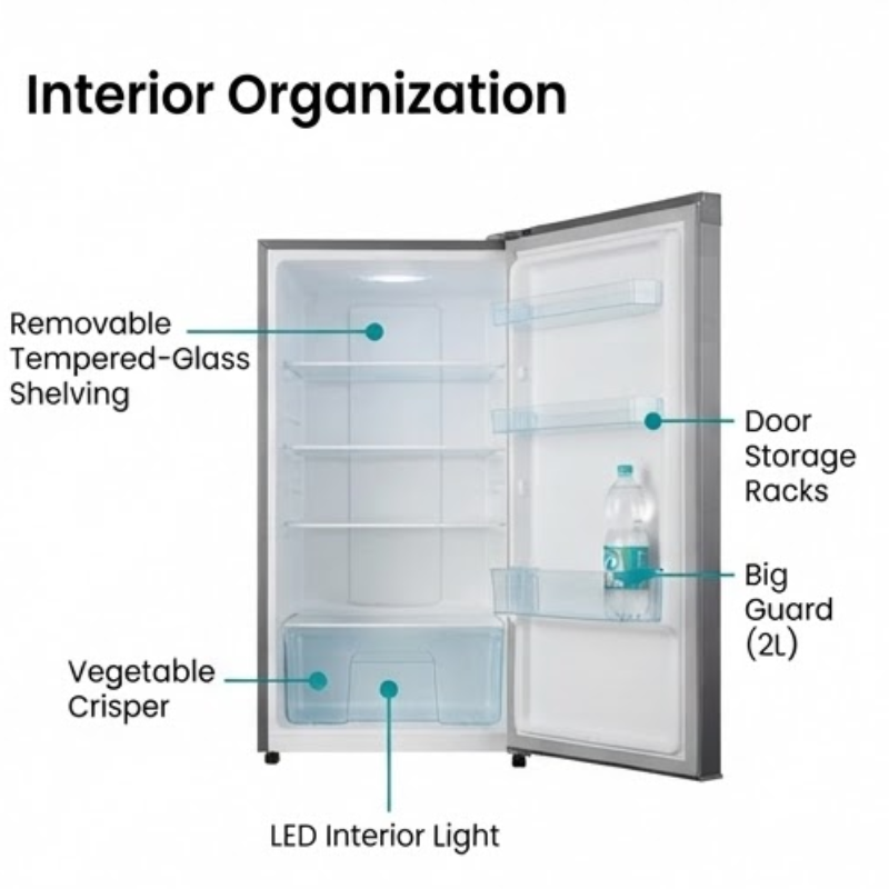 Hisense H310BIT 223L Combi Refrigerator – Titanium Inox