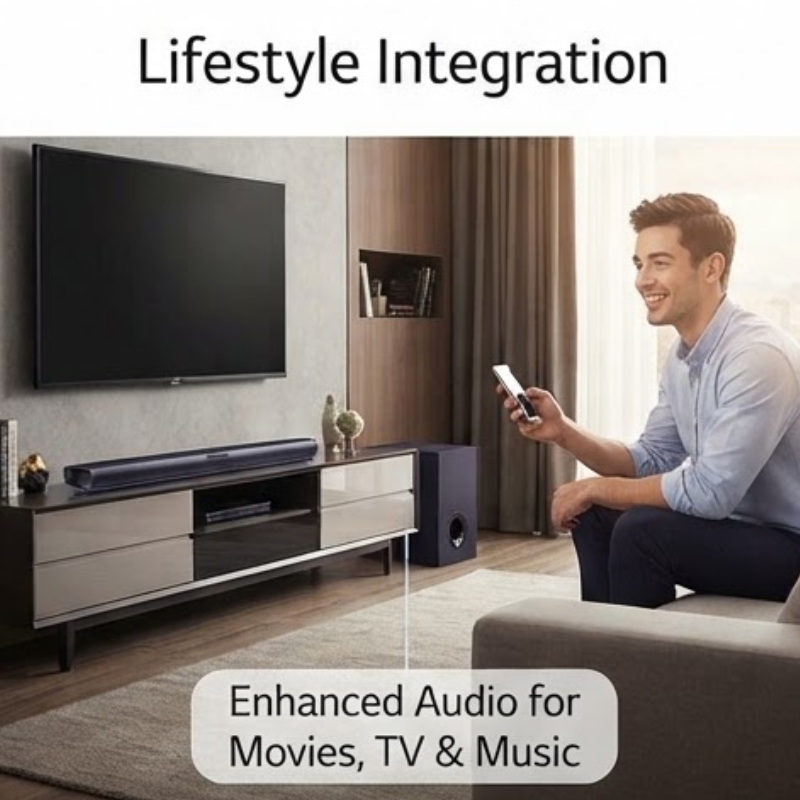 LG SQC1 2.1 Channel 160W Soundbar with Wireless Subwoofer