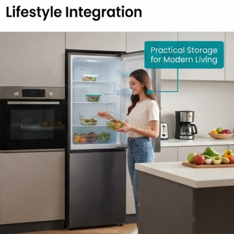Hisense H310BIT 223L Combi Refrigerator – Titanium Inox