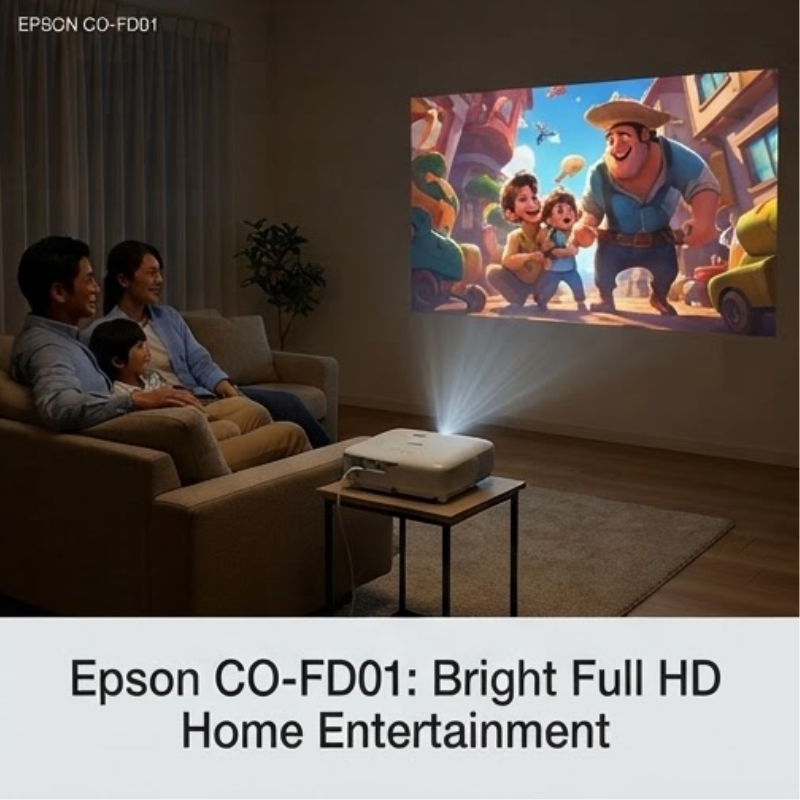 Epson CO-FD01 Full HD 3000-Lumen 3LCD Projector – V11HA84240