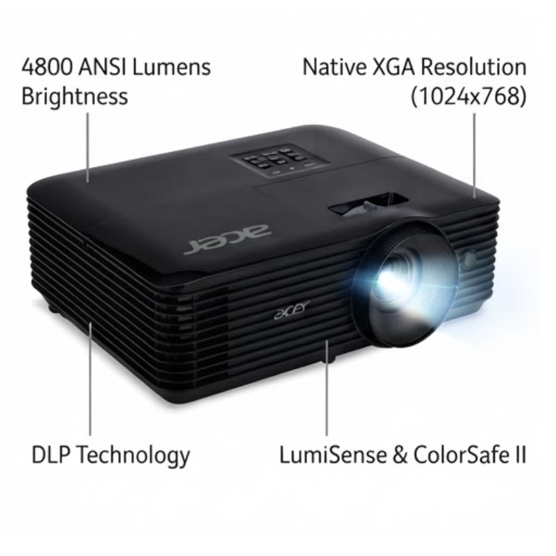 Acer X1228i DLP WUXGA Projector 4800 Lumens Black