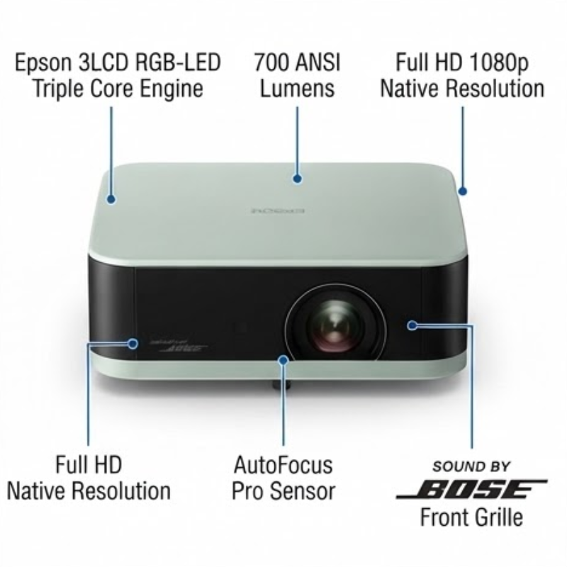 Epson LifeStudio Pop EF-61G V11HB72342 Full HD 700-Lumen Google TV Smart Projector