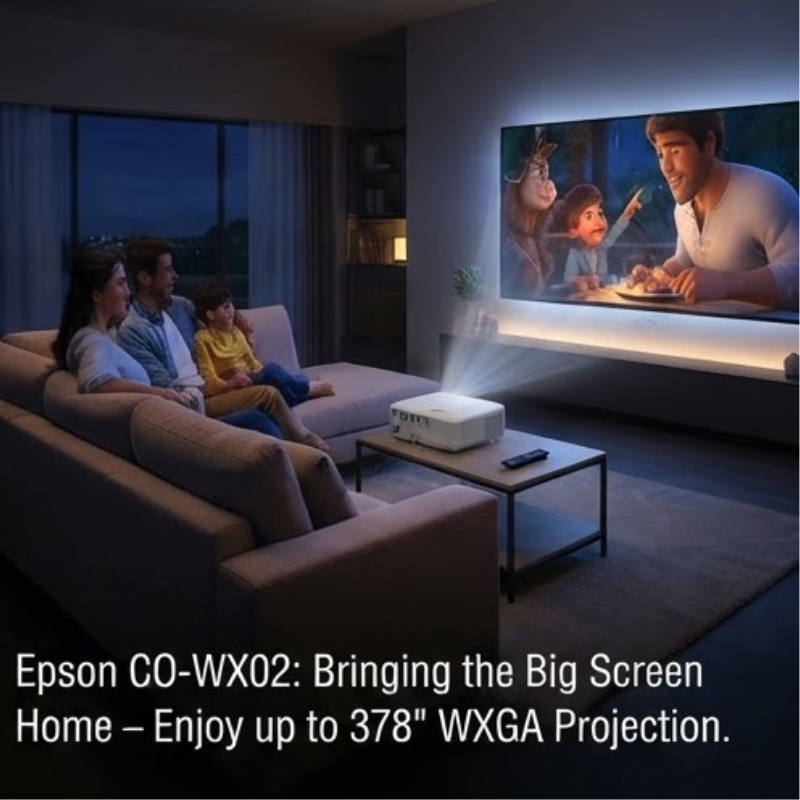 Epson V11HA86340 CO-WX02 WXGA 3000-Lumen 3LCD Projector