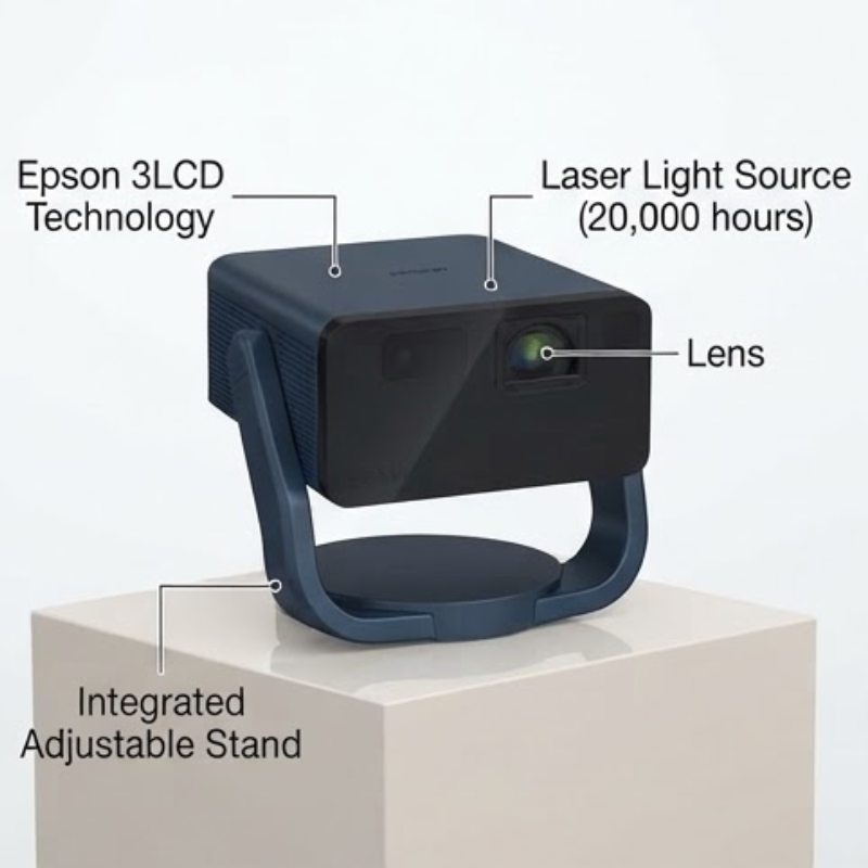 Epson EpiqVision EF-22N V11HB38440 Full HD 1000-Lumen 3LCD Smart Laser Projector Blue