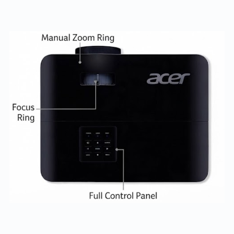 Acer MR.JTU11.004 X1128i DLP SVGA 4500 Lumens Wireless Black Projector