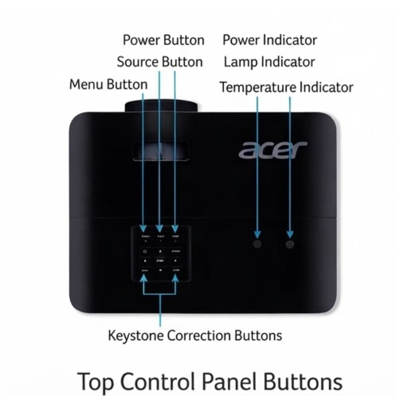 Acer X1328Wi MR.JTW11.004 WXGA 5000 Lumens 3D DLP Wireless Projector
