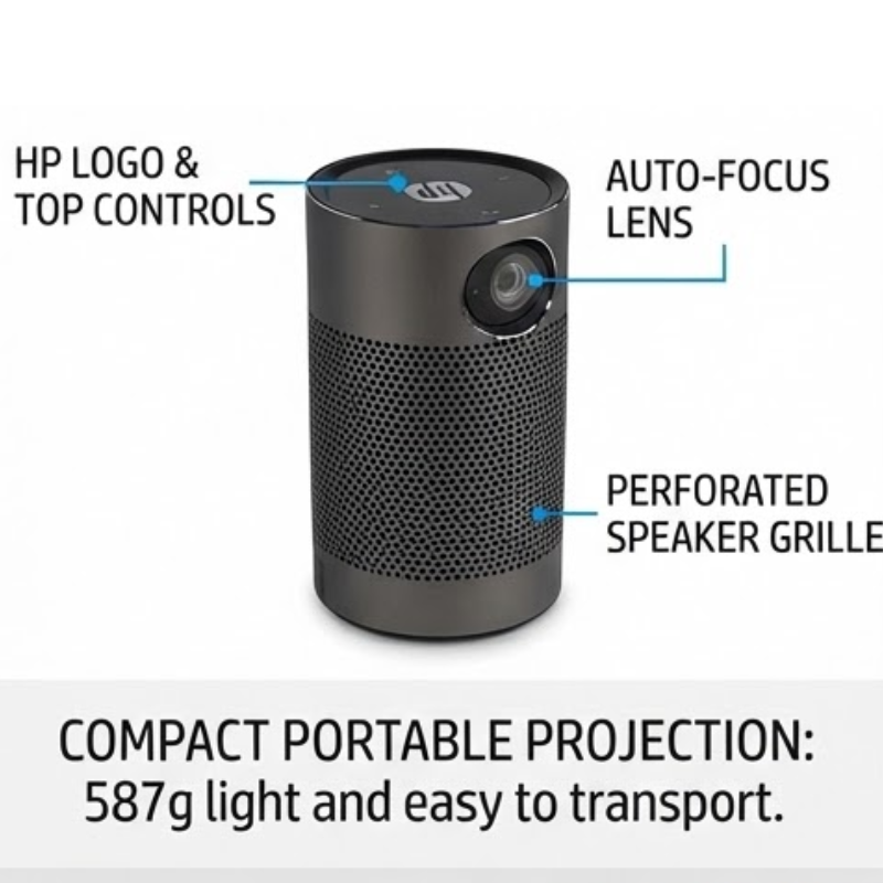 HP MP250 250-Lumen WVGA Portable DLP LED Projector