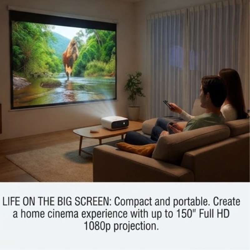 Epson LifeStudio Pop EF-61W V11HB72042 Full HD 700-Lumen Google TV Smart Projector