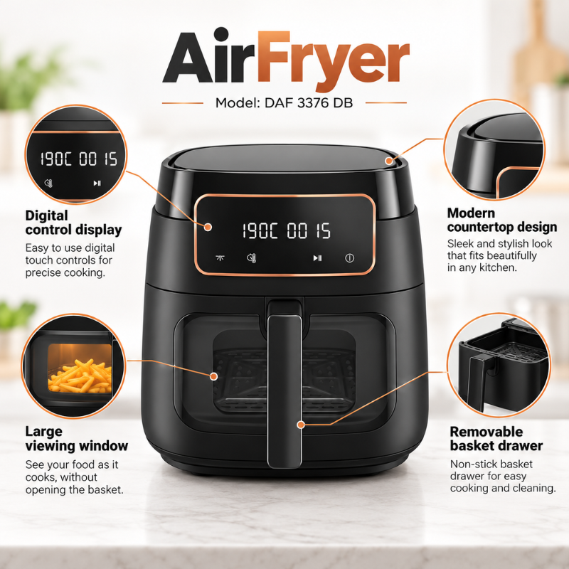 DAF 3376 DB Air Fryer