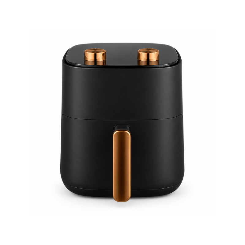 4.7L Manual Air Fryer – Black and Rose Gold