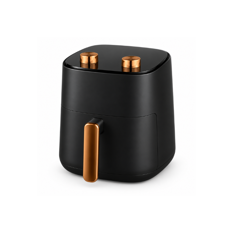 4.7L Manual Air Fryer – Black and Rose Gold