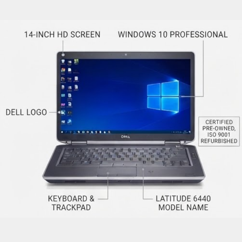 Refurbished Dell Latitude e6440 Intel Core i5 Student Bundle