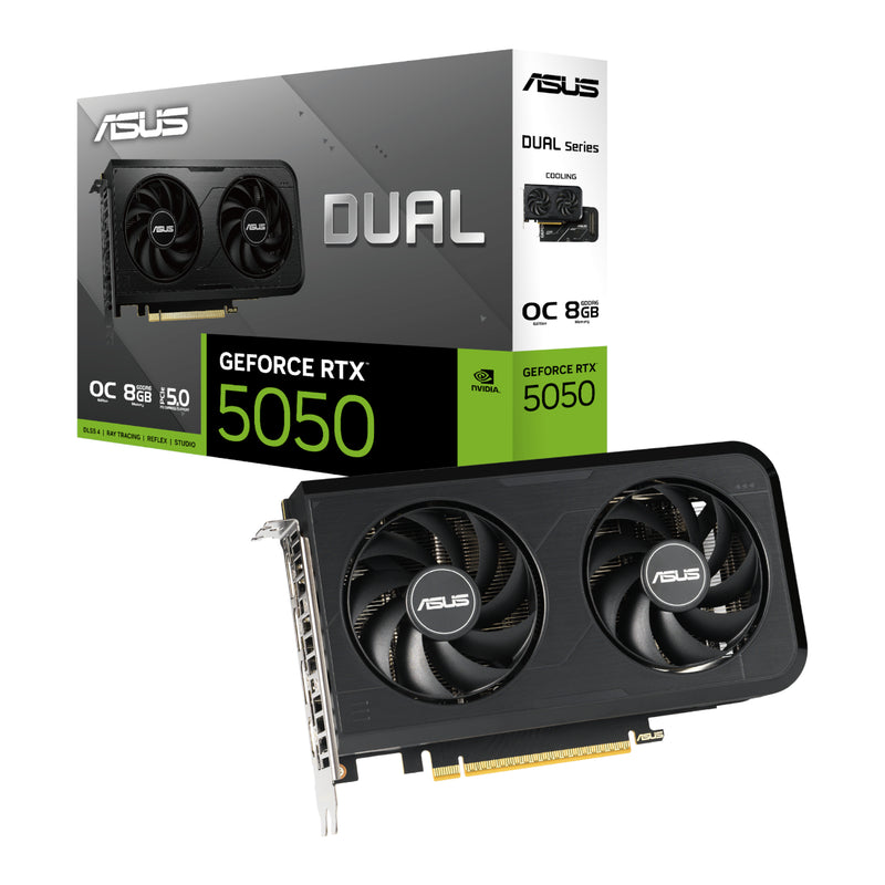 ASUS Dual GeForce RTX 5050 OC 8GB graphics card with box