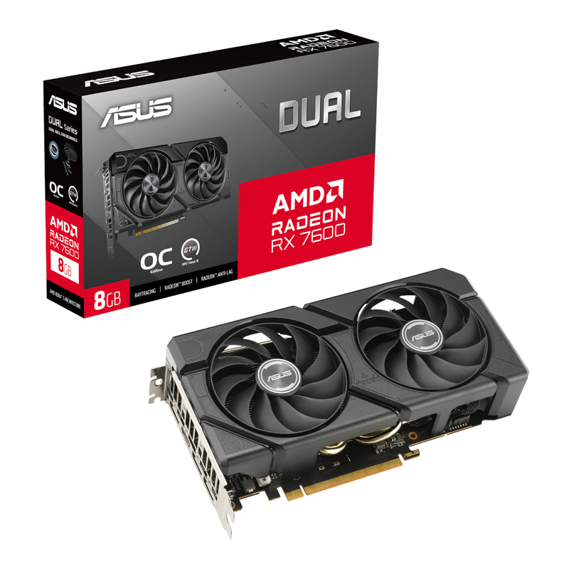 ASUS Dual Radeon RX 7600 EVO OC 8GB graphics card