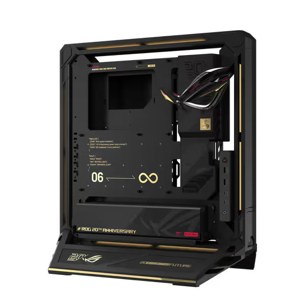 ROG Edition 20 Anniversary Gaming PC – Ryzen 9 9950X3D | ROG Astral RTX 5090 Edition 20 32GB | 96GB DDR5 6400MHz | 4TB NVMe | Windows 11 Pro | ROG GR20 Edition 20 Open-Frame Case