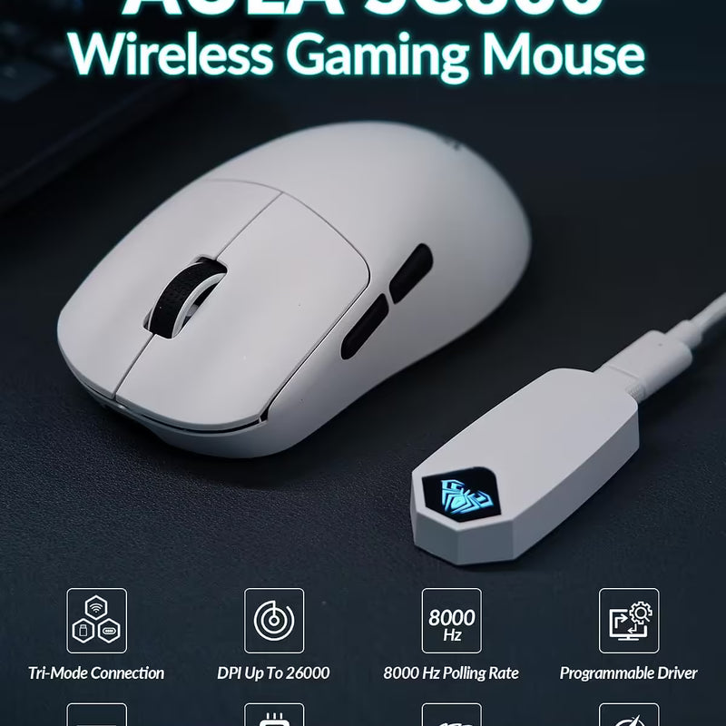 AULA SC800 MAX Wireless Gaming Mouse - Black
