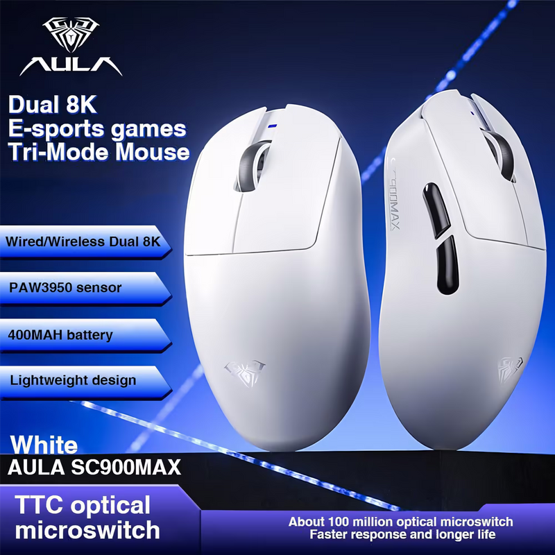 AULA SC900 MAX Wireless Gaming Mouse - White