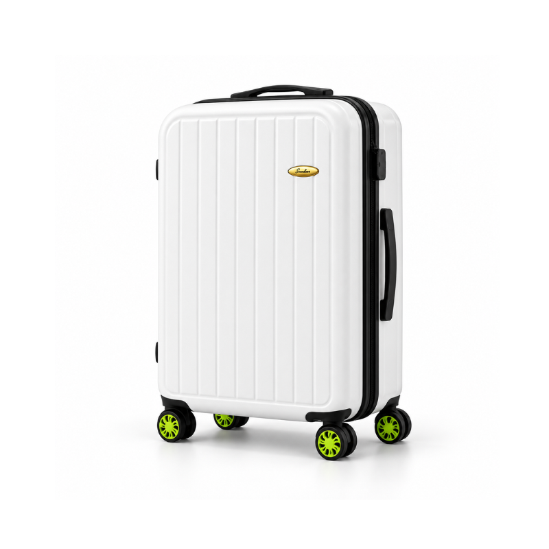 4-Piece Matte White ABS Hard Shell Luggage Set with Wheels – 20, 24, 28 and 32 Inch