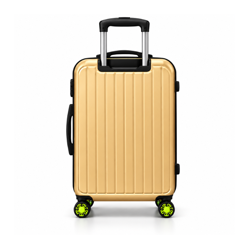 4-Piece Hard Shell Luggage Set with Wheels – Matte Gold, 20, 24, 28 and 32 Inch